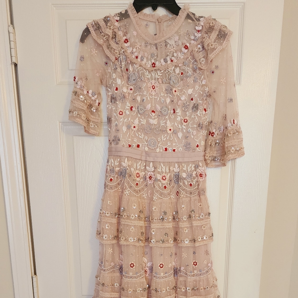Needle & Thread Eden Tiered Embellished Tulle Gown - Picture 9 of 11